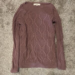 LOFT Women's Cable Knit Sweater - Dusty Rose